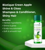 Biotique Green Apple Shine & Gloss Shampoo & Conditioner Shiny Hair